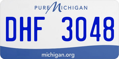 MI license plate DHF3048