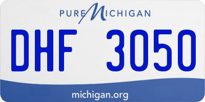 MI license plate DHF3050