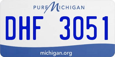 MI license plate DHF3051