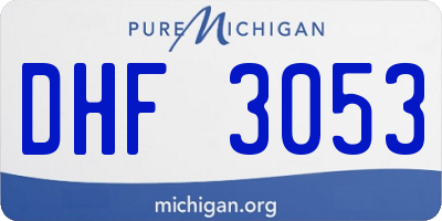 MI license plate DHF3053