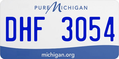MI license plate DHF3054
