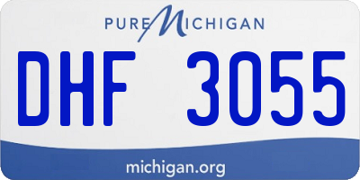 MI license plate DHF3055