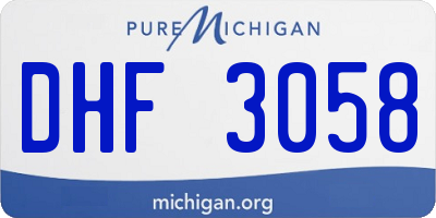 MI license plate DHF3058
