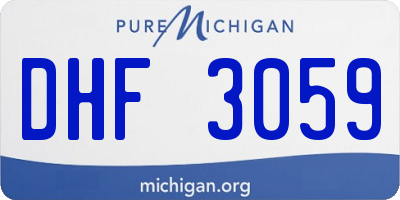 MI license plate DHF3059