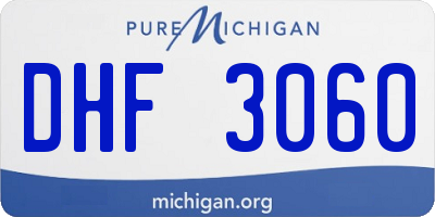 MI license plate DHF3060
