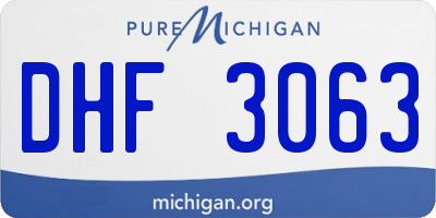 MI license plate DHF3063