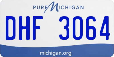 MI license plate DHF3064