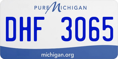 MI license plate DHF3065