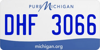 MI license plate DHF3066