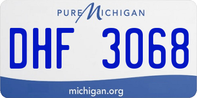 MI license plate DHF3068