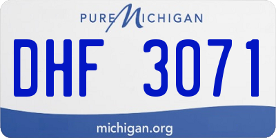 MI license plate DHF3071