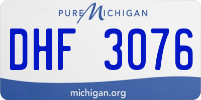 MI license plate DHF3076