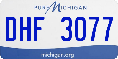 MI license plate DHF3077