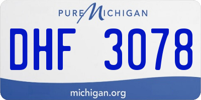 MI license plate DHF3078
