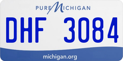 MI license plate DHF3084