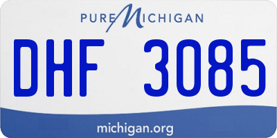 MI license plate DHF3085