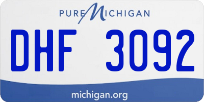 MI license plate DHF3092