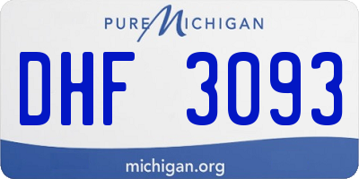 MI license plate DHF3093