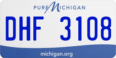 MI license plate DHF3108