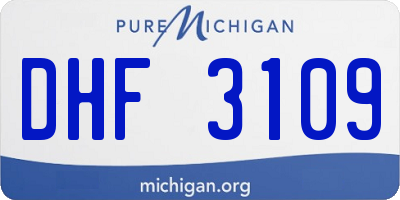 MI license plate DHF3109
