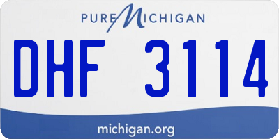 MI license plate DHF3114