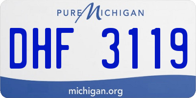 MI license plate DHF3119