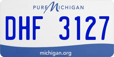 MI license plate DHF3127