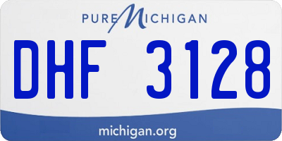 MI license plate DHF3128