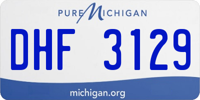 MI license plate DHF3129
