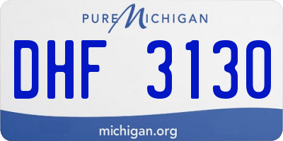MI license plate DHF3130