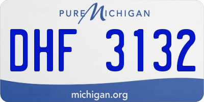 MI license plate DHF3132