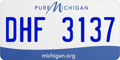 MI license plate DHF3137
