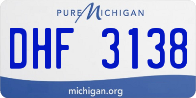 MI license plate DHF3138