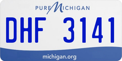MI license plate DHF3141