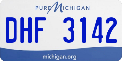 MI license plate DHF3142