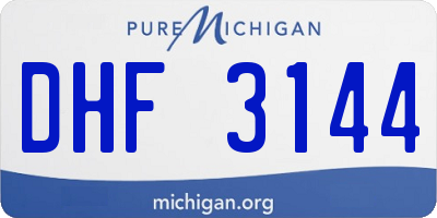 MI license plate DHF3144