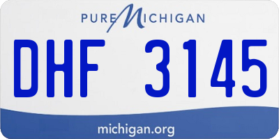 MI license plate DHF3145