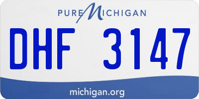 MI license plate DHF3147