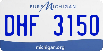 MI license plate DHF3150