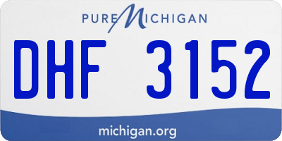 MI license plate DHF3152