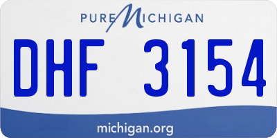 MI license plate DHF3154