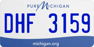 MI license plate DHF3159