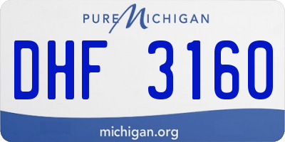 MI license plate DHF3160