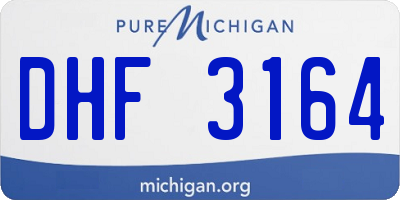 MI license plate DHF3164