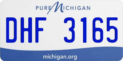 MI license plate DHF3165