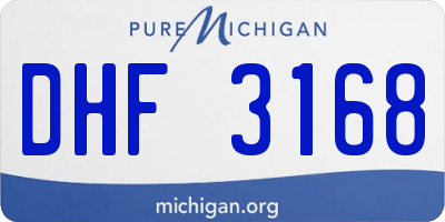 MI license plate DHF3168