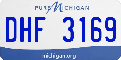 MI license plate DHF3169