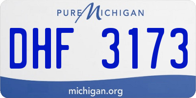MI license plate DHF3173