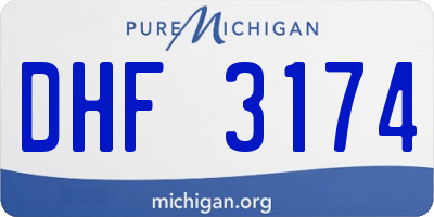 MI license plate DHF3174