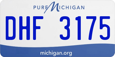 MI license plate DHF3175